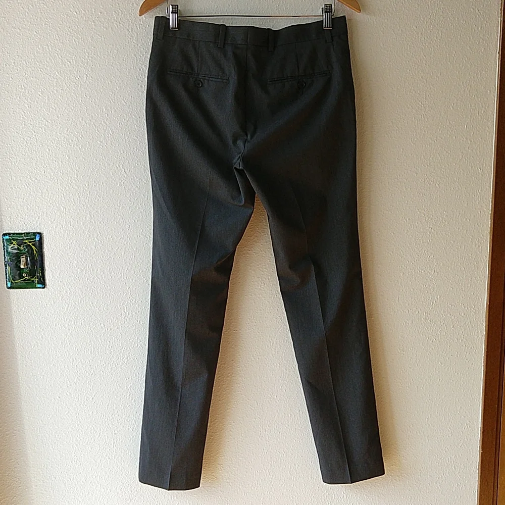 Dark Gray Slim Dress Pants Perry Ellis Portfolio 30 x 32 - Picture 6 of 8